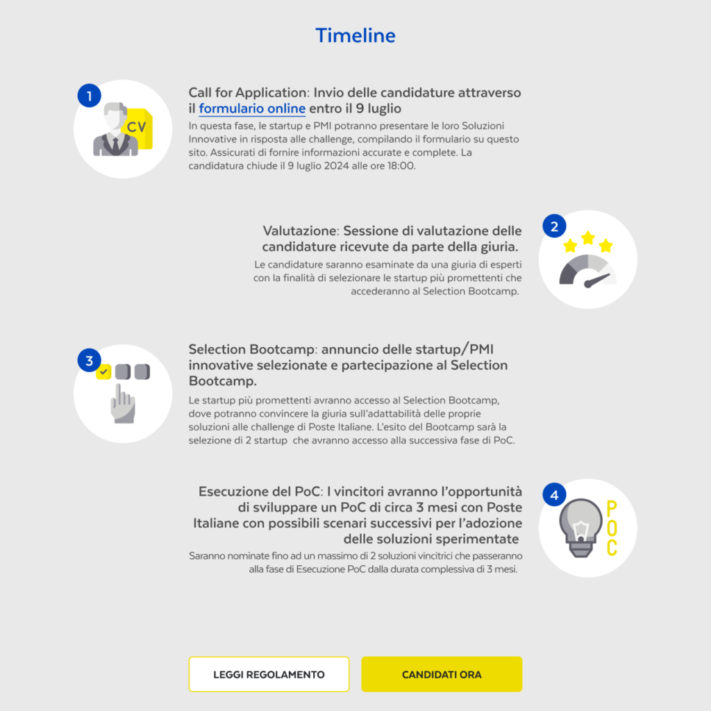 Poste Italiane: Call for Solutions - Website Pic 3