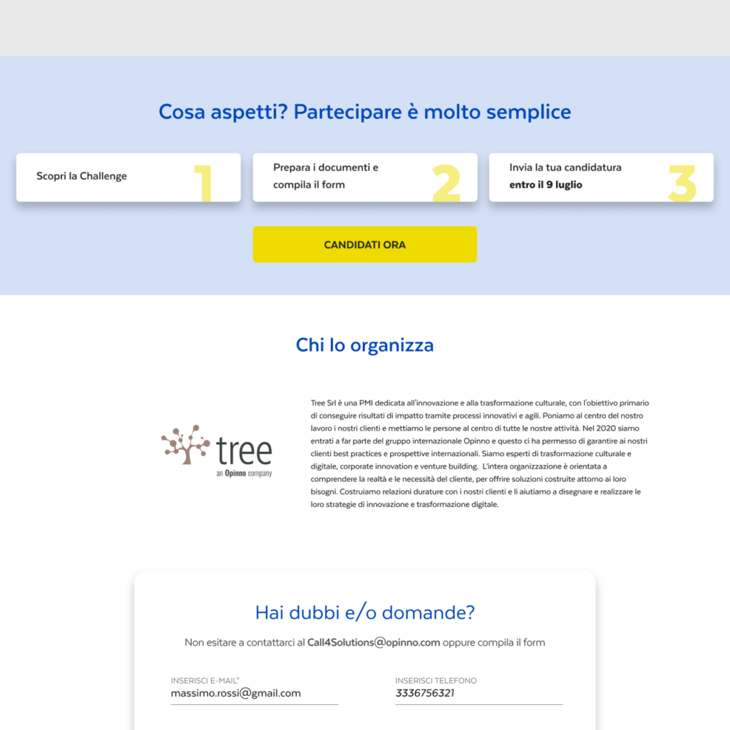 Poste Italiane: Call for Solutions - Website Pic 4