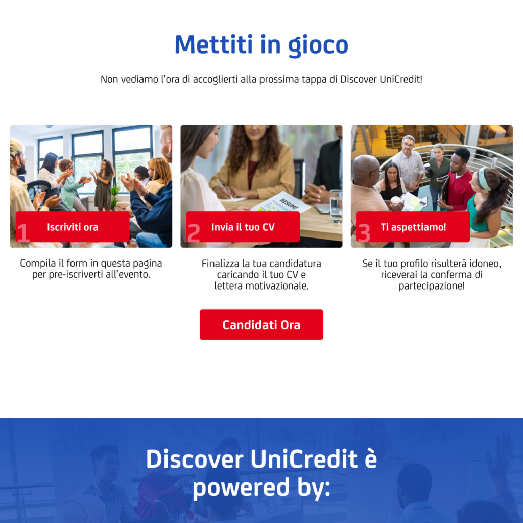 Unicredit - 3.0 Generation Hack - Platform Pic 2
